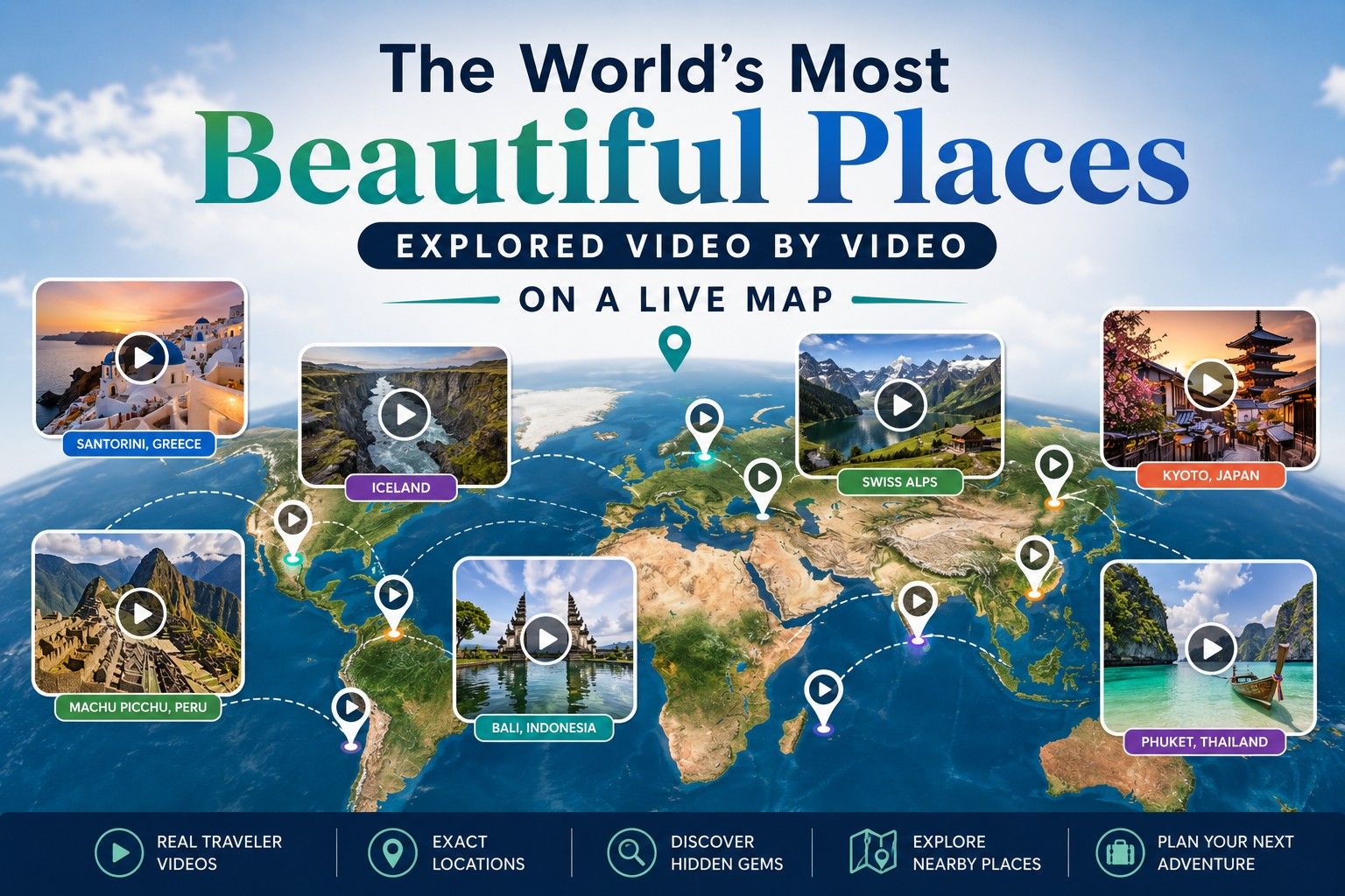 The World's Most Beautiful Places, Explored Video by Video on a Live Map