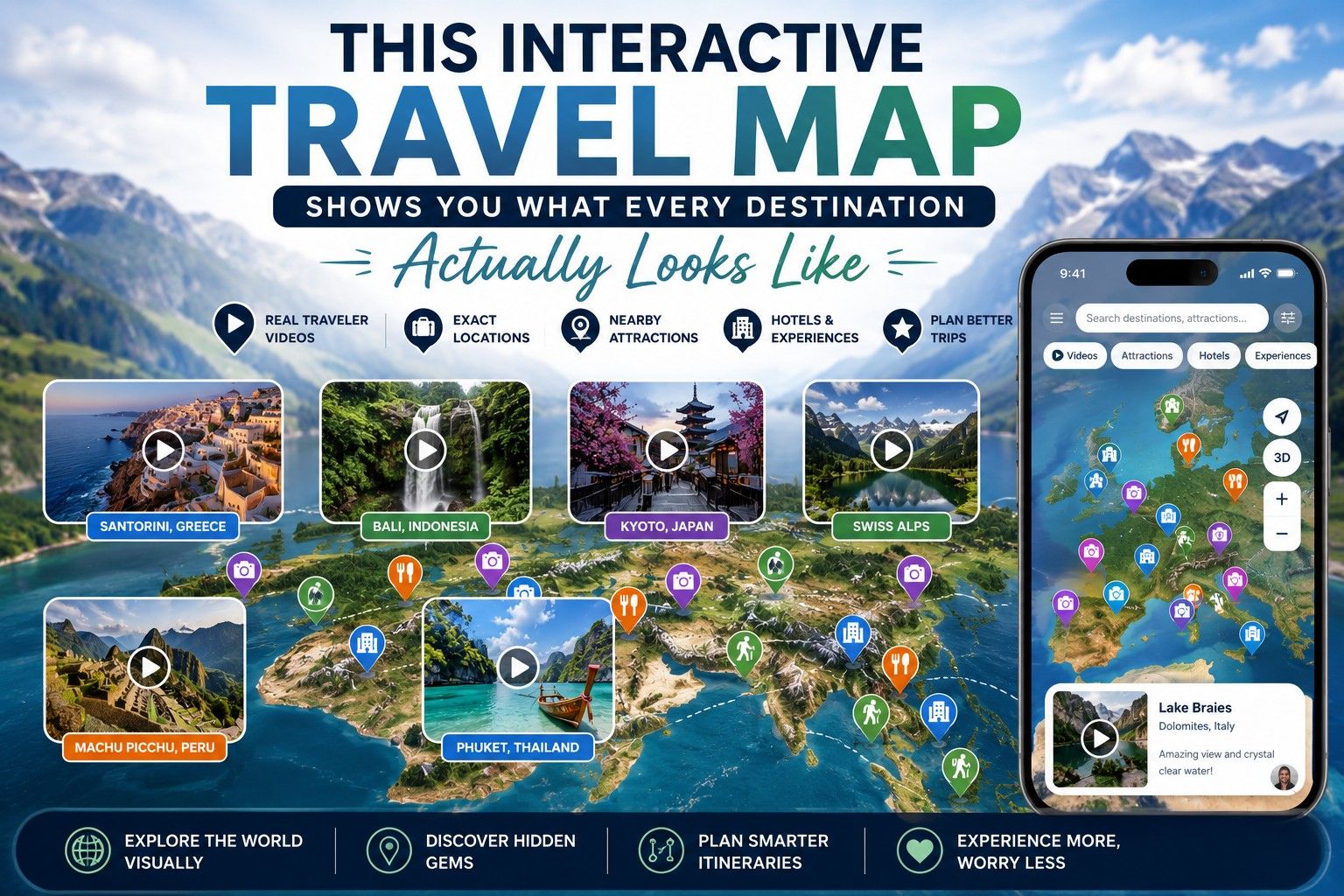 Interactive Travel Map: See What Every Destination Looks Like